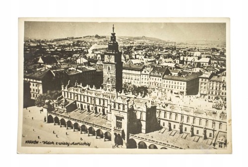 KRAKÓW - WIDOK Z WIEŻY MARIACKIEJ, RYNEK l. 50