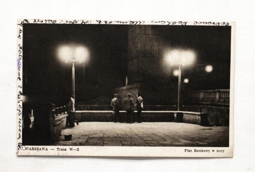 WARSZAWA - TRASA W-Z, PLAC ZAMKOWY W NOCY l. 50