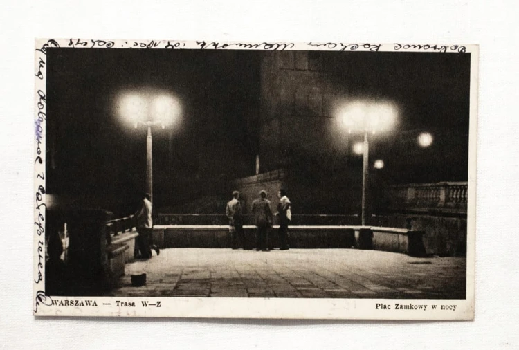 WARSZAWA - TRASA W-Z, PLAC ZAMKOWY W NOCY l. 50