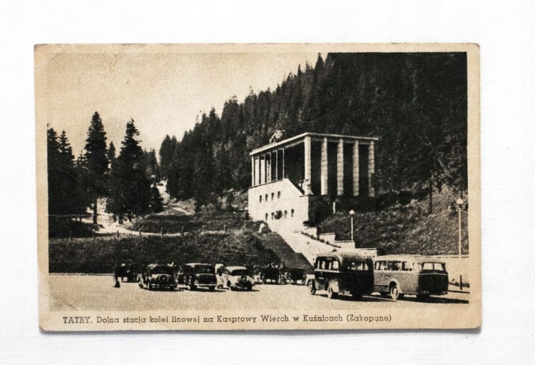 TATRY - DOLNA STACJA KOLEI LINOWEJ NA KASPROWY WIERCH W KUŹNICACH 1949