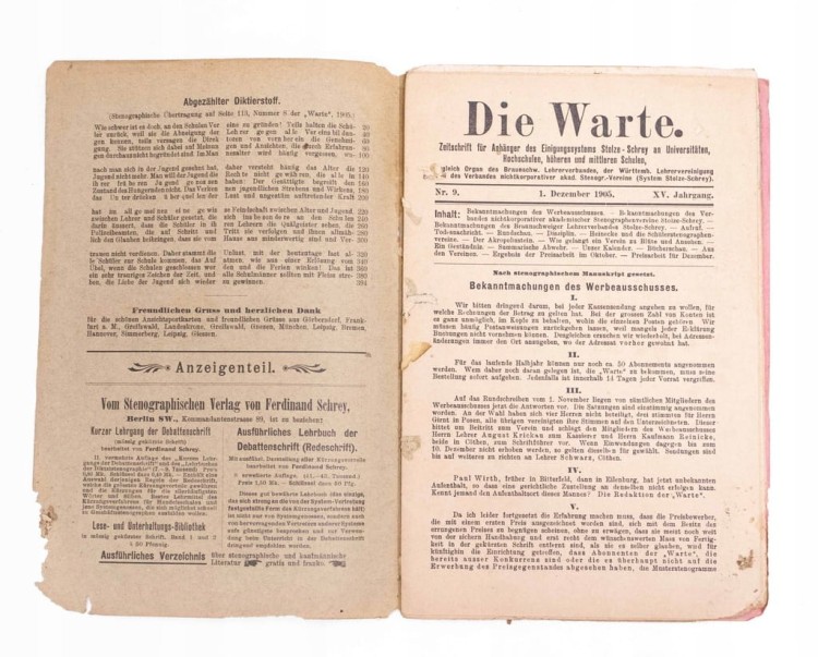 STARE NIEMIECKIE CZASOPISMO DIE WARTE NR 9 1905