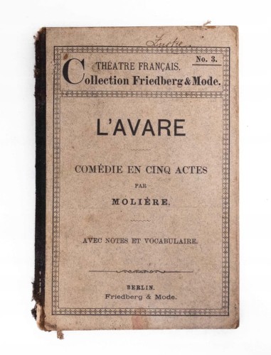 STARA KSIĄŻKA MOLIER L'AVARE 1894