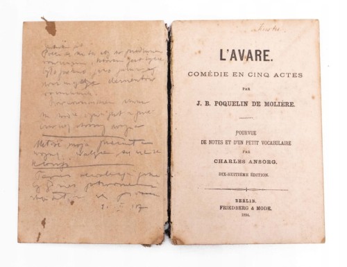 STARA KSIĄŻKA MOLIER L'AVARE 1894