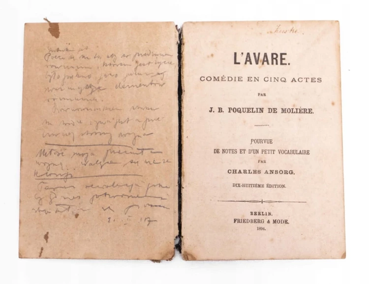 STARA KSIĄŻKA MOLIER L'AVARE 1894