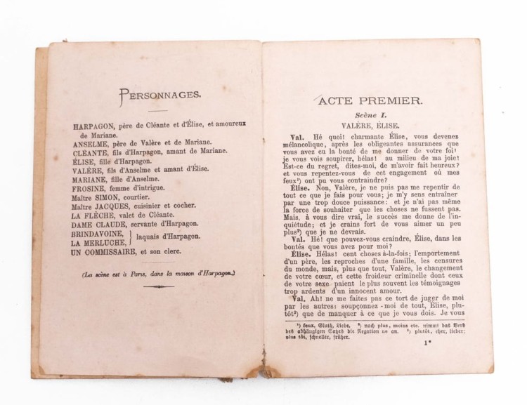 STARA KSIĄŻKA MOLIER L'AVARE 1894
