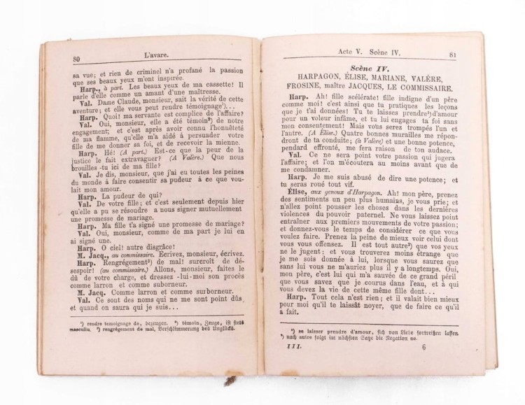 STARA KSIĄŻKA MOLIER L'AVARE 1894