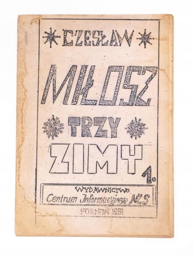 STARA KSIĄŻKA (przedruk) TRZY ZIMY 1981
