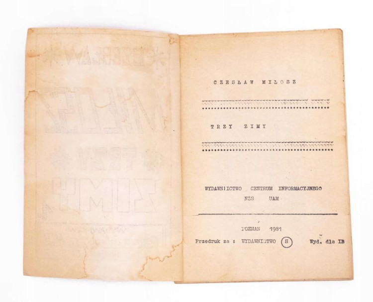 STARA KSIĄŻKA (przedruk) TRZY ZIMY 1981