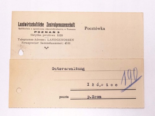 STARY DOKUMENT LIST IŁÓWIEC / POZNAŃ 1939