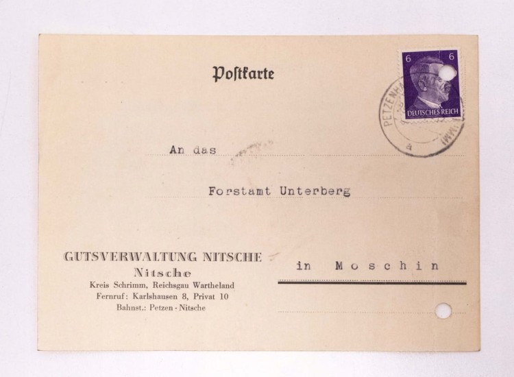 STARY DOKUMENT LIST IŁÓWIEC / MOSINA 1944