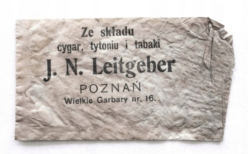 REKLAMA FABRYKA CYGAR LEITGEBER POZNAŃ pocz. XX w.