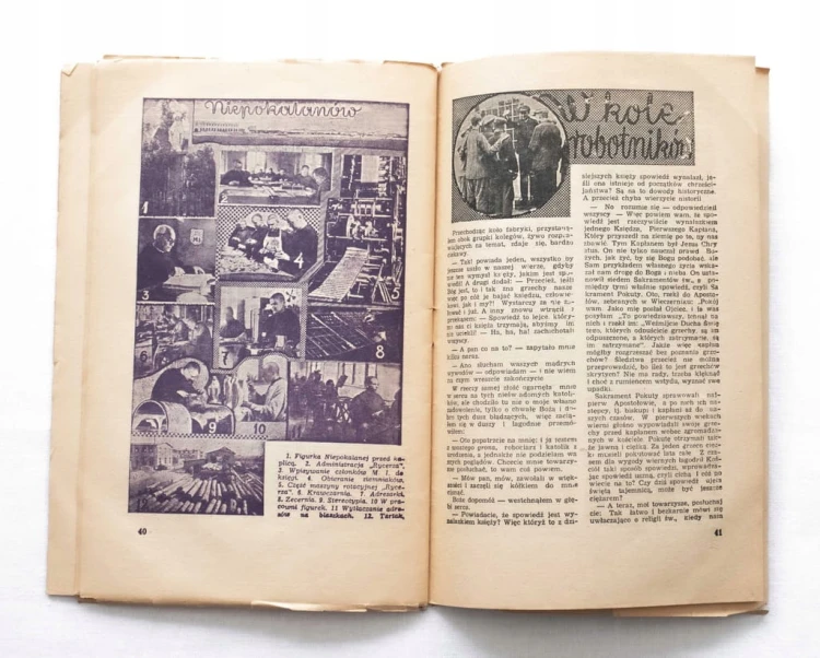 STARA KSIĄŻKA, CZASOPISMO - KALENDARZ RYCERZA NIEPOKALANEJ ROK 1946