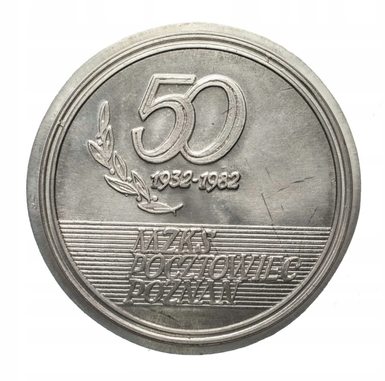 MEDAL 50 LAT MZKS POCZTOWIEC POZNAŃ 1982