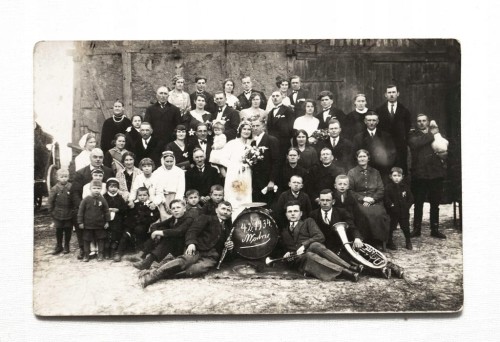 STARA FOTOGRAFIA - WESELE 1934, MODRZE?