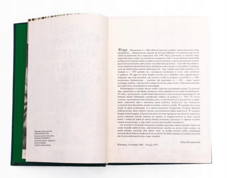 STARA KSIĄŻKA HISTORIA LITERATURY POLSKIEJ 1979