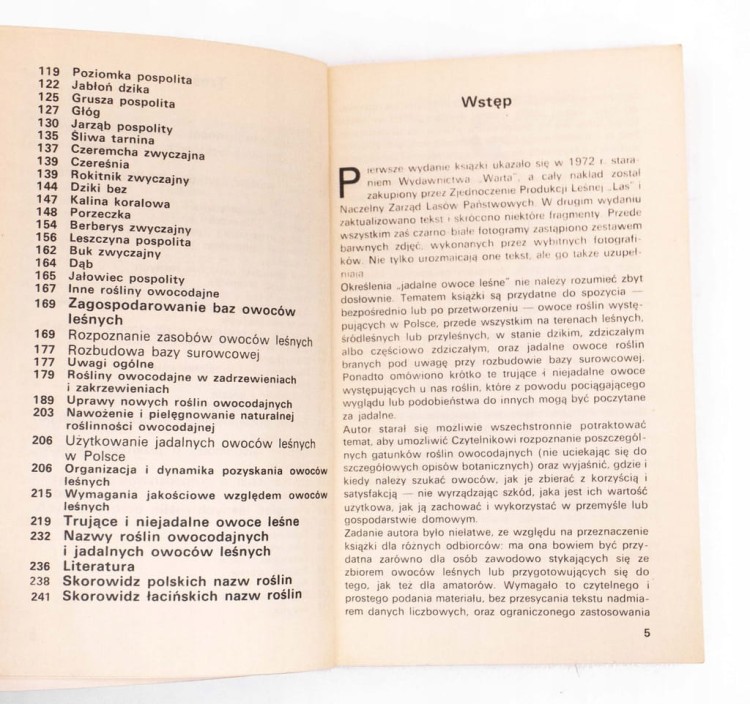 STARA KSIĄŻKA JADALNE OWOCE LEŚNE 1983