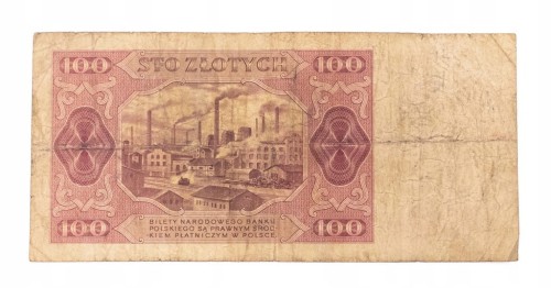 100 ZŁOTYCH 1948 seria DF st.4/5