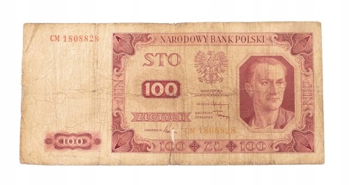 100 ZŁOTYCH 1948 seria CM st.5