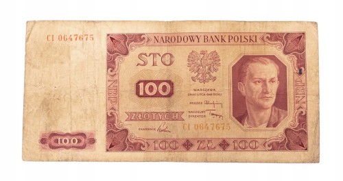 100 ZŁOTYCH 1948 seria CI st.4/5