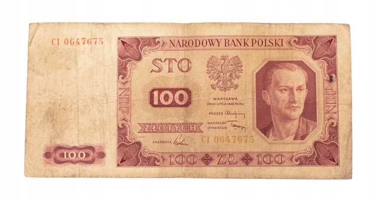 100 ZŁOTYCH 1948 seria CI st.4/5