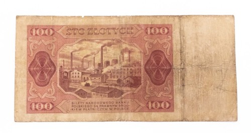 100 ZŁOTYCH 1948 seria CH st.4/5
