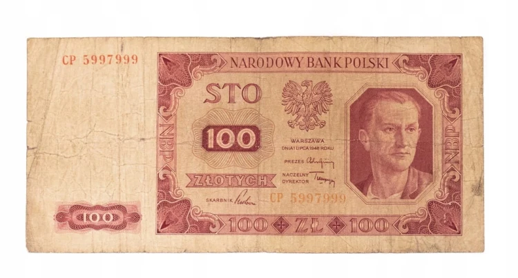100 ZŁOTYCH 1948 seria CP st.4/5