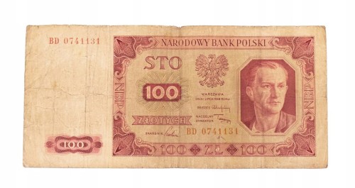 100 ZŁOTYCH 1948 seria BD st.4/5