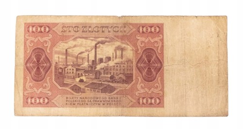 100 ZŁOTYCH 1948 seria BD st.4/5