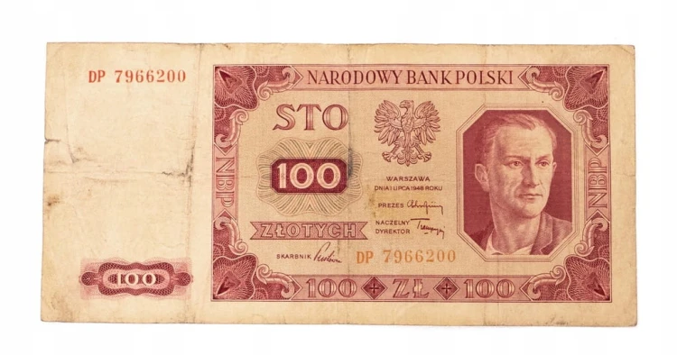 100 ZŁOTYCH 1948 seria DP st.4/5
