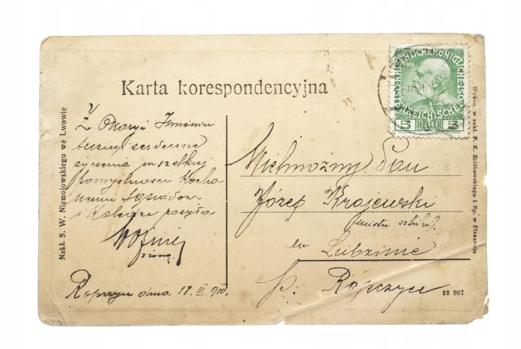 POCZTÓWKA TANIEC WŚRÓD MIECZÓW, LWÓW 1910