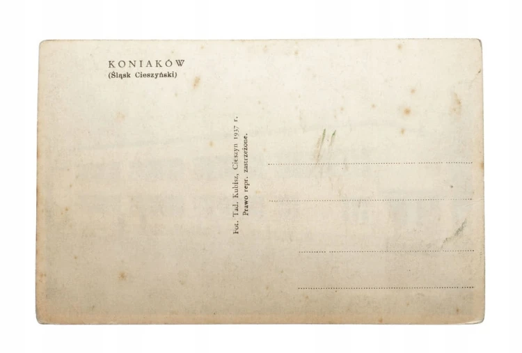 POCZTÓWKA KONIAKÓW - SZKOŁA POWSZECHNA 1937