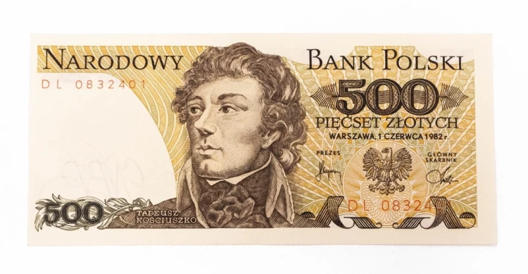 500 ZŁOTYCH 1.06.1982, seria DL. st.1-