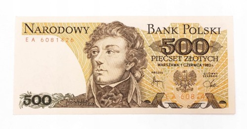 500 ZŁOTYCH 1.06.1982, seria EA. st.1