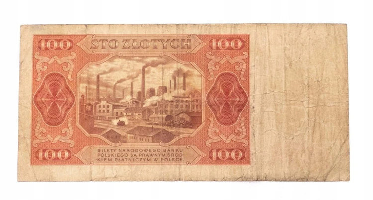 PRL (1944 - 1989), 100 ZŁOTYCH 1.07.1948,seria AH.
