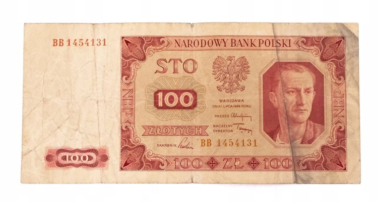 PRL (1944 - 1989), 100 ZŁOTYCH 1.07.1948,seria BB.