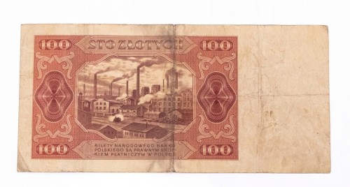 PRL (1944 - 1989), 100 ZŁOTYCH 1.07.1948,seria BB.