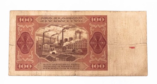 PRL (1944 - 1989), 100 ZŁOTYCH 1.07.1948,seria BP.