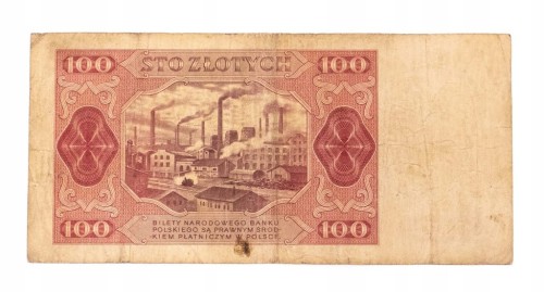 PRL (1944 - 1989), 100 ZŁOTYCH 1.07.1948,seria CH.