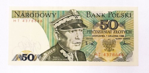 PRL (1944 - 1989), 50 ZŁOTYCH 1.12.1988, seria HT.