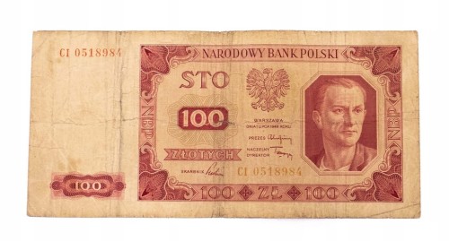 PRL (1944 - 1989), 100 ZŁOTYCH 1.07.1948,seria CI.