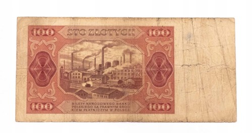PRL (1944 - 1989), 100 ZŁOTYCH 1.07.1948,seria CK.
