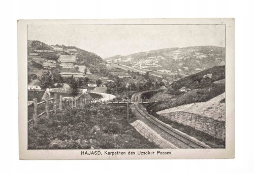 POCZTÓWKA WĘGRY - HAJASD, STACJA KOLEJOWA 1916