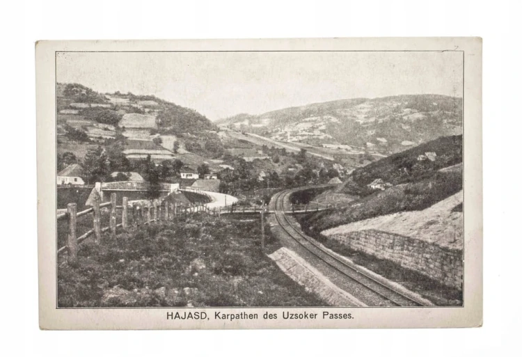 POCZTÓWKA WĘGRY - HAJASD, STACJA KOLEJOWA 1916