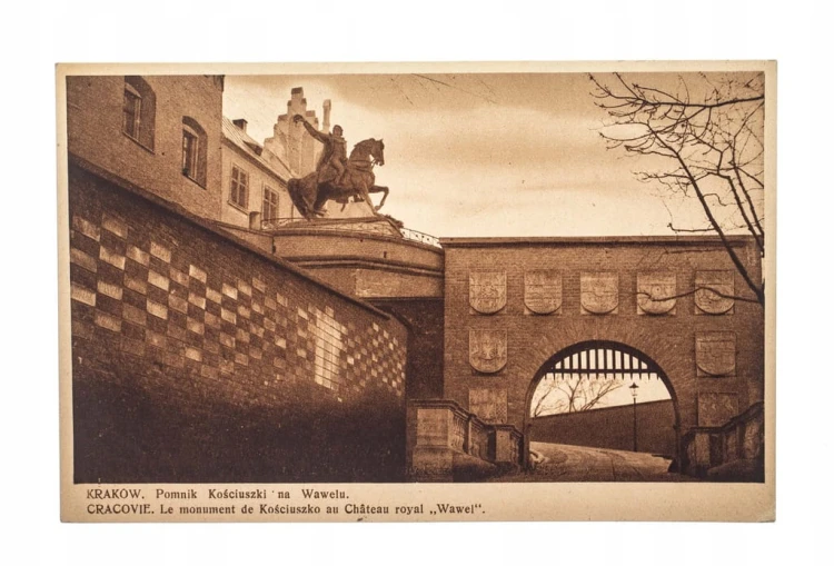 KRAKÓW - POMNIK KOŚCIUSZKI NA WAWELU 1935