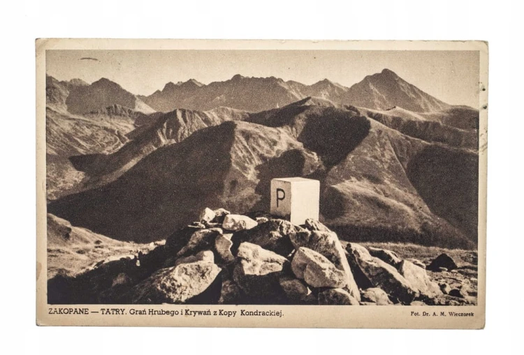 ZAKOPANE - TATRY GRAŃ HRUBEGO I KRYWAŃ Z KOPY 1937