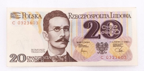 PRL (1944 - 1989), 20 ZŁOTYCH 1.06.1982, seria C.