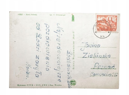 ŁÓDŹ - HOTEL POLONIA 1961
