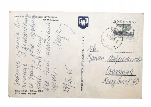 SPAŁA - KOŚCIÓŁEK MYŚLIWSKI 1965
