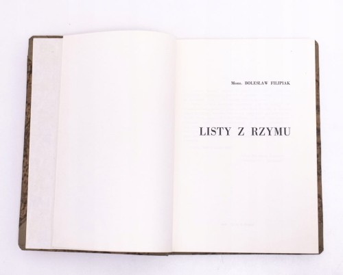 STARA KSIĄŻKA LISTY Z RZYMU 1968