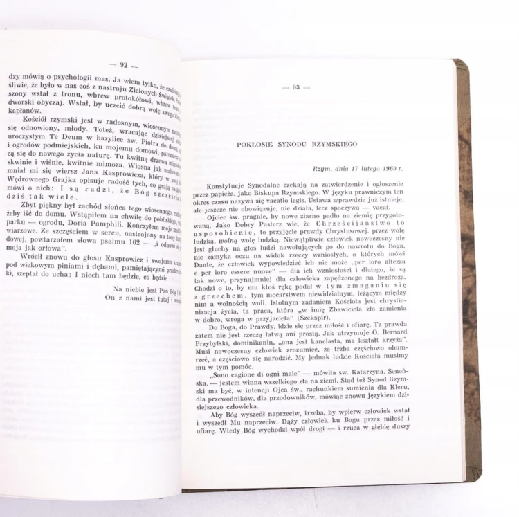 STARA KSIĄŻKA LISTY Z RZYMU 1968